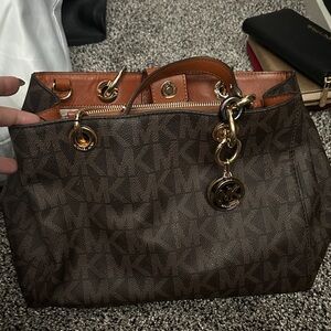Michael Kors Dark Brown Monogram Tote